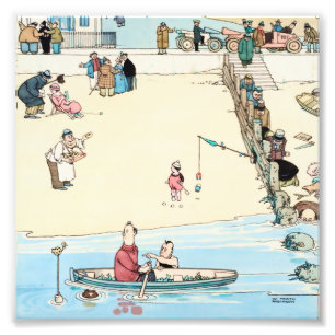 "Seaside Crime" von W Heath Robinson Fotodruck