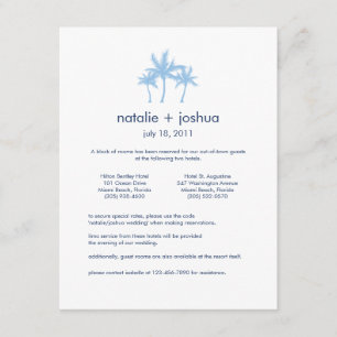 Seaside Dreams Wedding Accommodation Card Begleitkarte