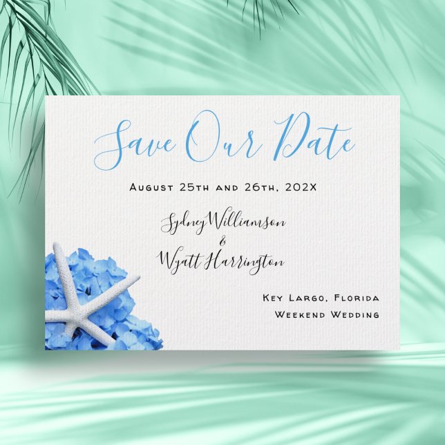 Seaside Garden Blue Menu Entrées RSVP Card (Von Creator hochgeladen)