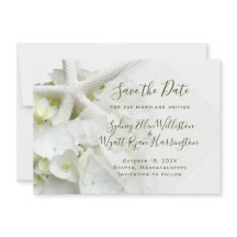 Seaside Garden Save the Date Wedding Ankündigung