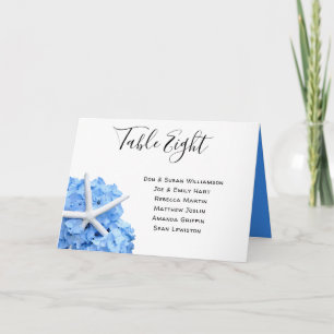 Seaside Garden Table Seating All Names Tented Card Einladung