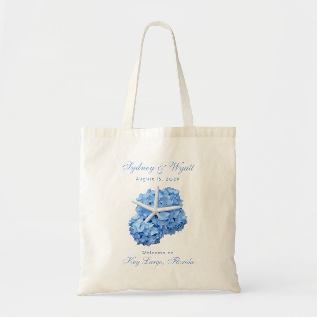 Seaside Garden Wedding Welcome Tote Bag Tragetasche (Vorne)