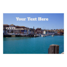 Seaside Harbard Tranquility - Glossy Poster