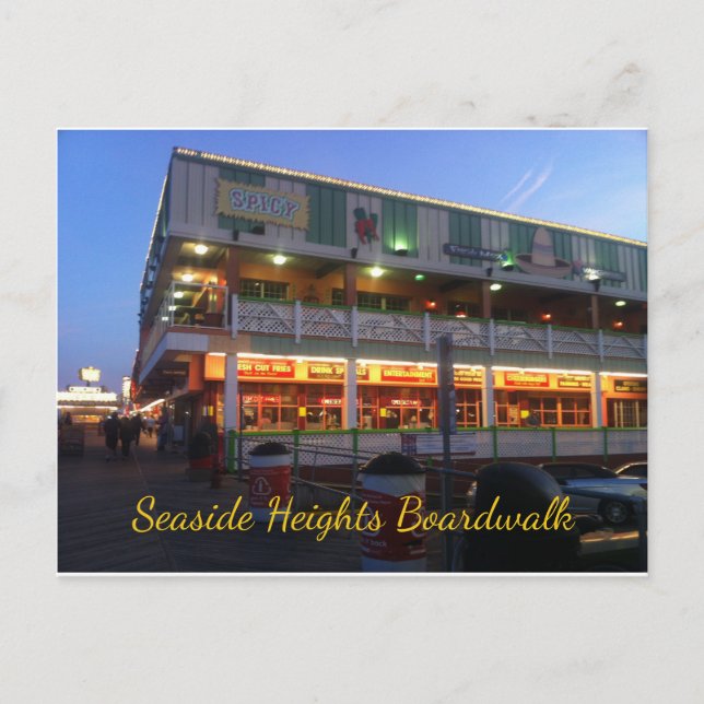 Seaside Heights Boardwalk Bar Cantina Postkarte (Vorderseite)