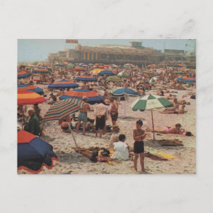 Seaside Heights NJ Ein Tag am Strand Vintage Postkarte