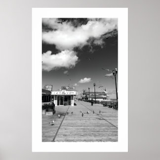 Seaside Heights Seagulls Boardwalk Poster