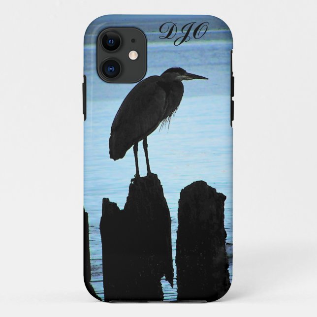 Seaside Heron Silhouette Case-Mate iPhone Hülle (Rückseite)