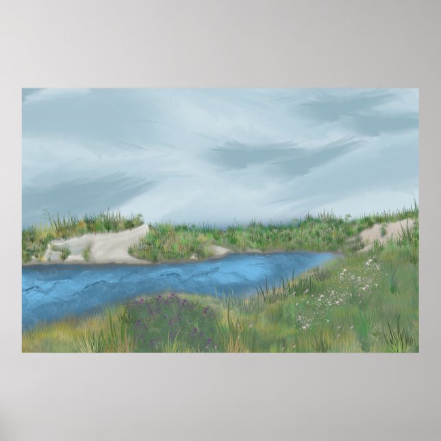 Seaside Inlet Canvas Print Poster (Vorne)