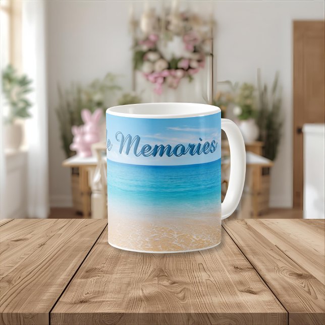 Seaside Memories Personalized Mug Kaffeetasse (Von Creator hochgeladen)