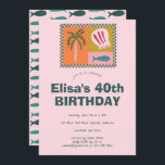 Seaside Modern Niedlich CUSTOM Geburtstagsparty Einladung<br><div class="desc">Perfekte niedliche Karte für eine lustige Einladung! Handgemachte Kunst für Sie! Ideal für einen Strandurlaub oder andere Feierlichkeiten. Vollständig anpassbar! Klicken Sie auf "Personalisieren" oben, um den Text zu bearbeiten. Klicken Sie auf "Bearbeiten mit dem Design-Tool", um die Schriftart, Farben und Platzierungen anzupassen und das Sonnendesign auf der Rückseite zu...</div>