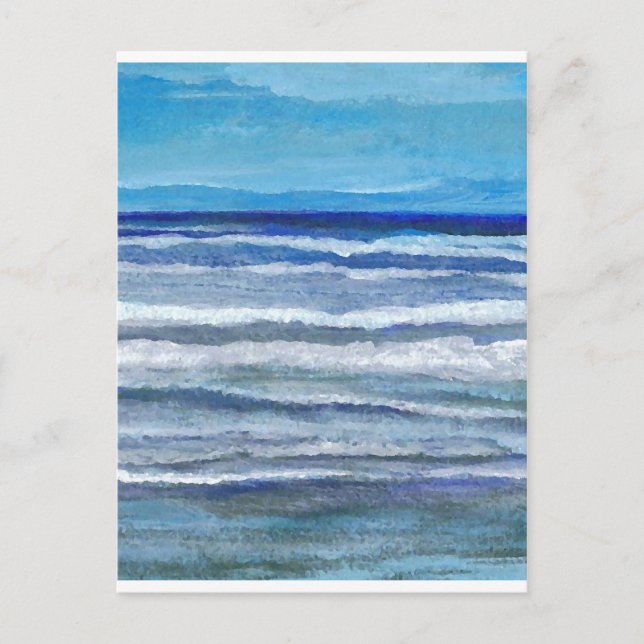 Seaside Ocean Art Postkarte (Vorderseite)