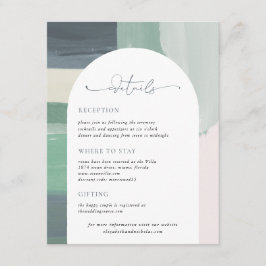 Seaside Ocean Glass | Angaben zum Hochzeitgast Begleitkarte