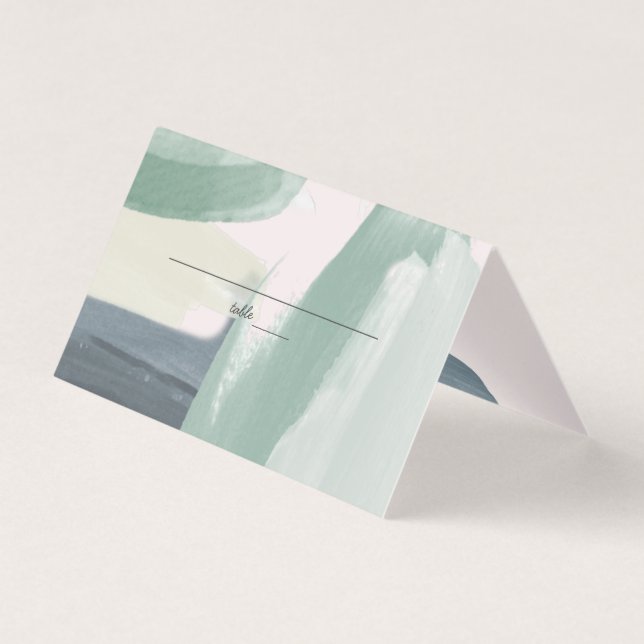 Seaside Ocean Glass | Hochzeitsfeier Platzkarte Visitenkarten (Vorderseite)