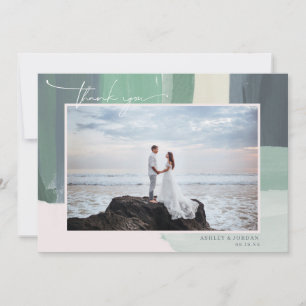 Seaside Ocean Glass   Hochzeitsszenario Foto Viele Dankeskarte