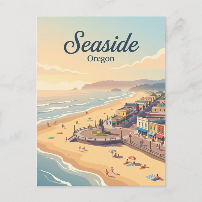 Seaside, Oregon Postkarte (Vorderseite)