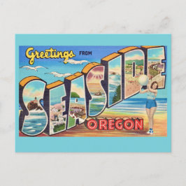 Seaside Oregon Vintag Gruß Postkarte