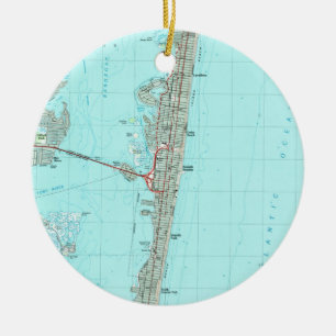 Seaside Park & NJ Shore Map (1989) Keramikornament