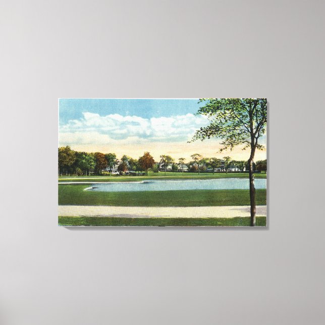 Seaside Park View of Mirror Lake Leinwanddruck (Vorderseite)