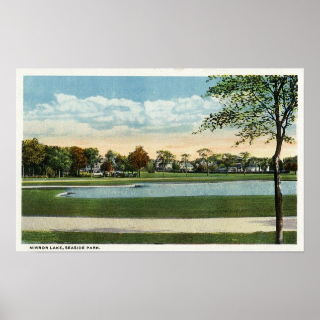 Seaside Park View of Mirror Lake Poster (Vorne)