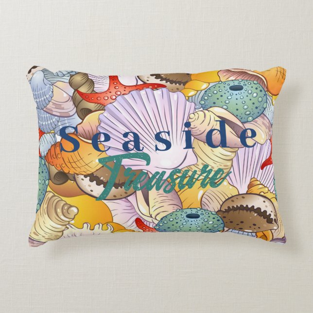 Seaside Schatz Marine Life Decorative Seashells Dekokissen (Vorderseite)