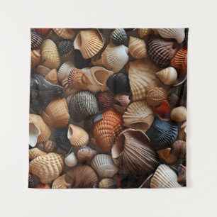 Seaside Seashells Art Tapestry Wandteppich
