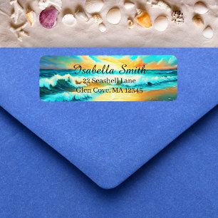 Seaside Serenity Personalisierte Rücksendeadresse