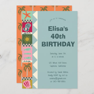 Seaside Soiree BIRTHDAY PARTY Modernes Niedliches Einladung