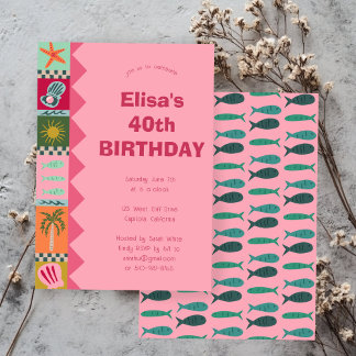 Seaside Soiree BIRTHDAY PARTY Modernes Niedliches  Einladung
