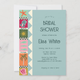 Seaside Soiree Brautparty Modernes Niedliches CUST Einladung