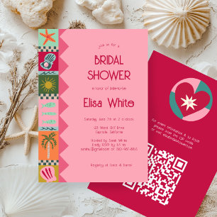 Seaside Soiree Brautparty Modernes Niedliches CUST Einladung