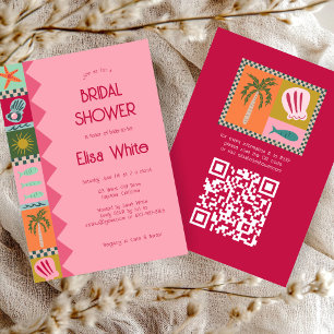 Seaside Soiree Brautparty Modernes Niedliches CUST Einladung