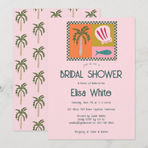 Seaside Soiree Brautparty Modernes Niedliches CUST Einladung