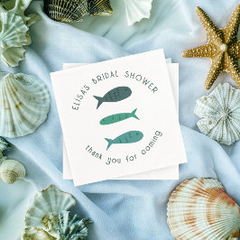 Seaside Soiree Brautparty Niedlich Fish CUSTOM Serviette