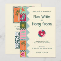 Seaside Soiree Moderne Niedliche CUSTOM QR Wedding