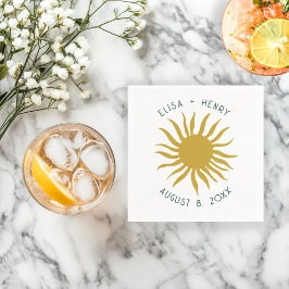 Seaside Soiree WEDD Verlobung Niedlich Sun CUSTOM Serviette