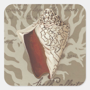 Seaside Sonnet IV Quadratischer Aufkleber