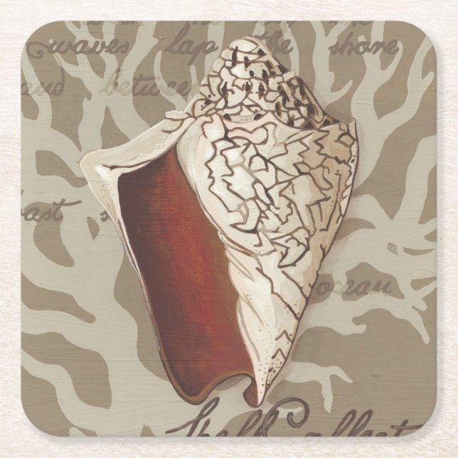 Seaside Sonnet IV Rechteckiger Pappuntersetzer (Vorderseite)