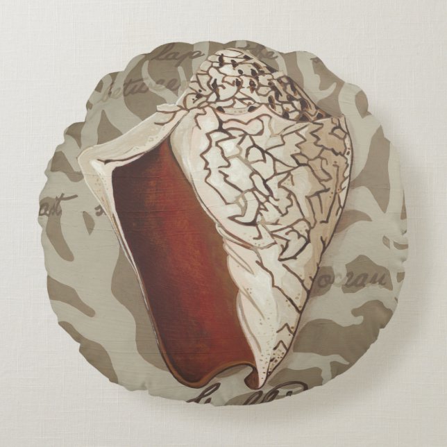 Seaside Sonnet IV Rundes Kissen (Vorderseite)