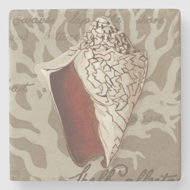 Seaside Sonnet IV Steinuntersetzer (Vorderseite)