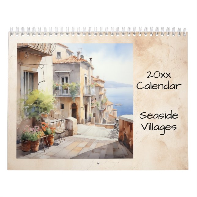 Seaside Villages Illustration Kalender (Titelbild)