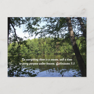 Season Ecclesiastes Lake Forest Postkarte