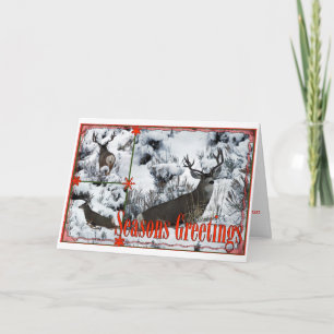 Season Greetings Buck Deer Feiertagskarte