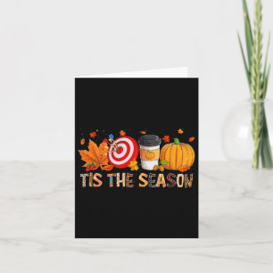 Season Leopard Pumpkin Darts Halloween Fall Leaf Karte