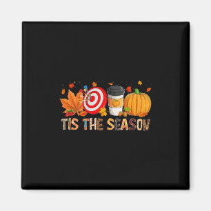 Season Leopard Pumpkin Darts Halloween Fall Leaf Magnet