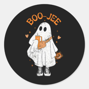 Season Niedlich Ghost Halloween Boujee Boo Jee Runder Aufkleber