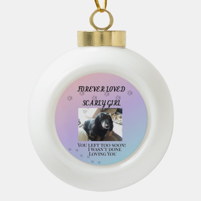 Season Of Love Remembrance Tribute Keramik Kugel-Ornament (Vorderseite)