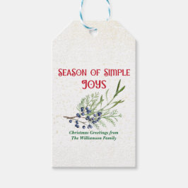Season of Simple Joys Blue Juniper Christmas Geschenkanhänger