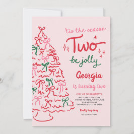 Season Two Celebrate Coquette Christmas Birthday Einladung