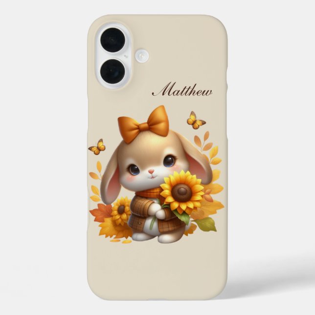 Seasonal bunny add name  Case-Mate iPhone hülle (Rückseite)