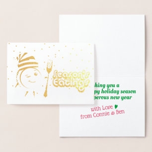 Seasons essen Retro-Teller Weihnachtskost Folienkarte